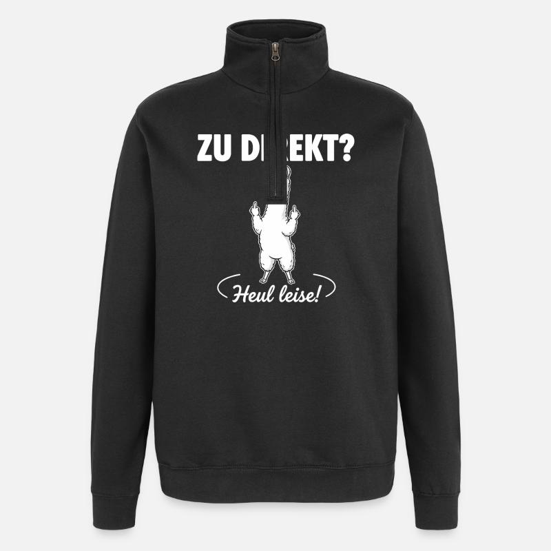 Annonce directe de l’alpaga - Sweat à zip 1/4 - noir