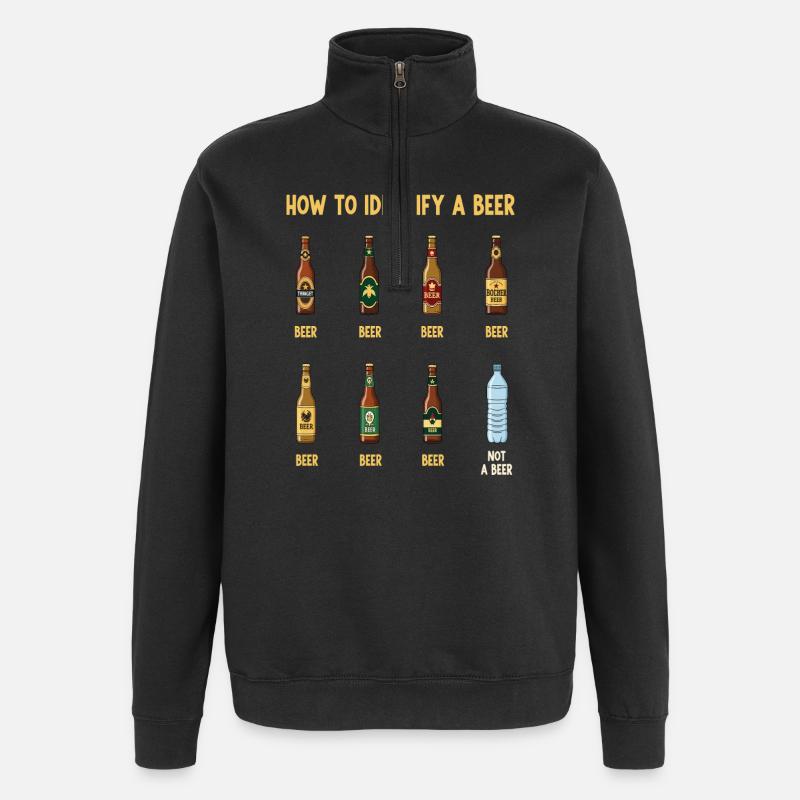 Bier-Identifizierungs-Guide - Quarter-Zip-Sweatshirt - Schwarz