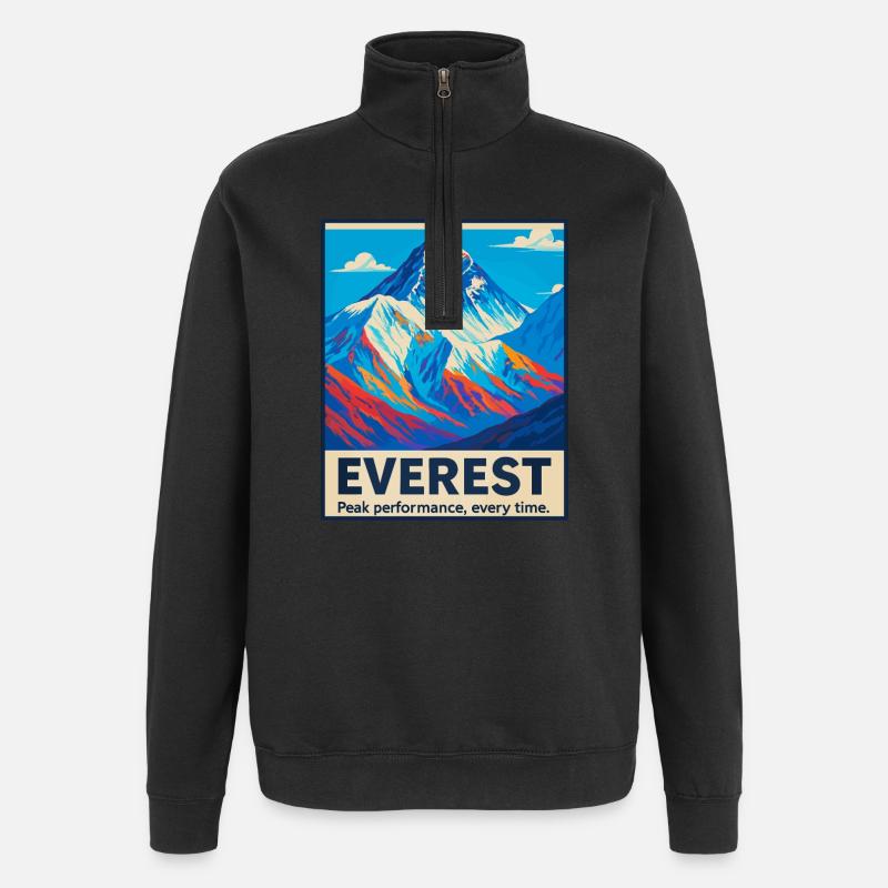 Everest – Performances de pointe - Sweat à zip 1/4 - noir
