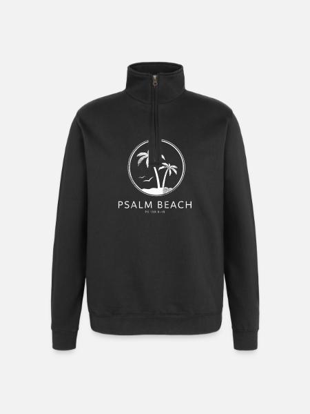 Psalmbeach (2) - Summer Logo Psalm 139 - Quarter-Zip Sweatshirt - black