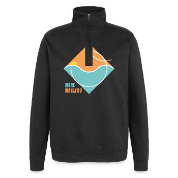 MARE NOSTRUM - Sweat à zip 1/4 - noir - Devant - AI Model Female 172 light (172cm) & AI Model Male 178 dark (178cm)