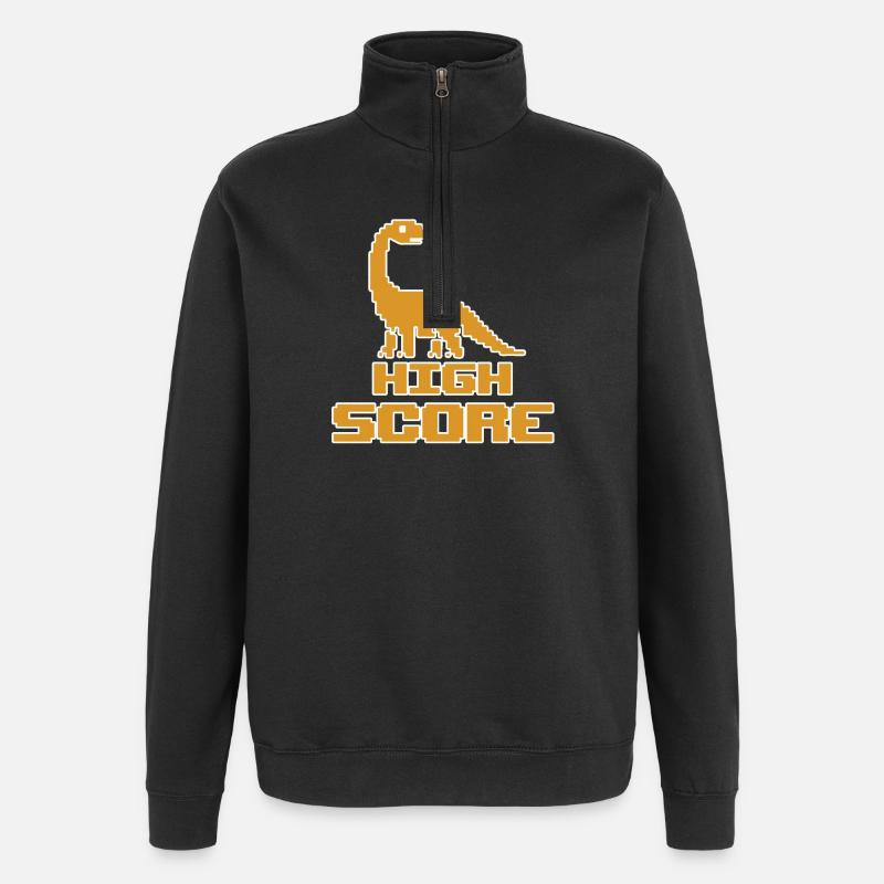 NOTE ÉLEVÉE - Sweat à zip 1/4 - noir