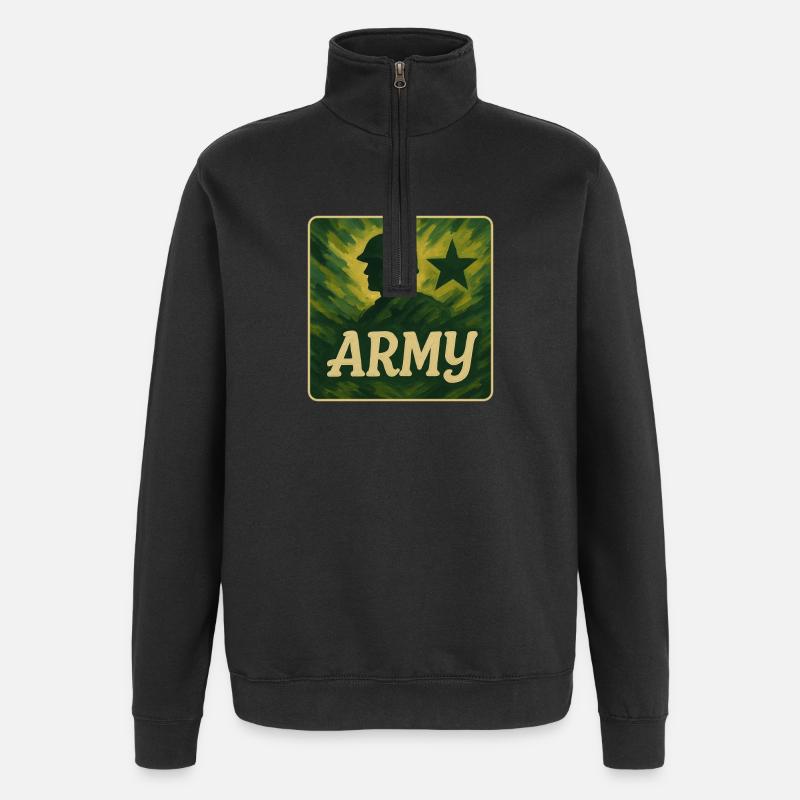 Conception des soldats de l’armée - Sweat à zip 1/4 - noir