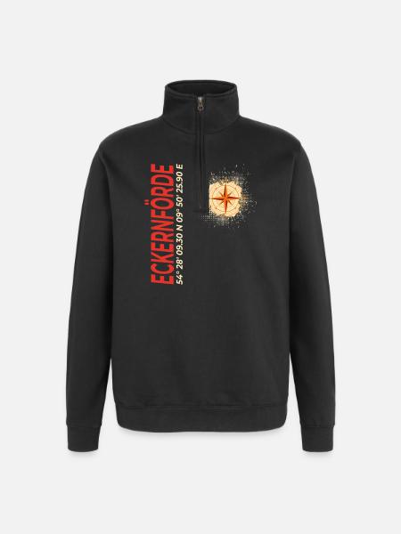 Eckernförde - Quarter-Zip-Sweatshirt - Schwarz