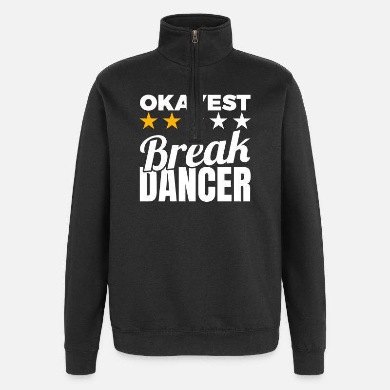 Durchschnittlicher B Boy - Quarter-Zip-Sweatshirt - Schwarz