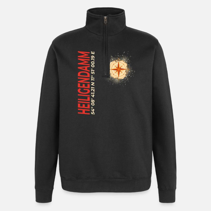 Heiligendamm - Quarter-Zip-Sweatshirt - Schwarz