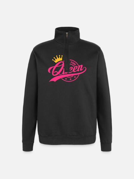 Beer Pong Queen 3 - Quarter-Zip-Sweatshirt - Schwarz