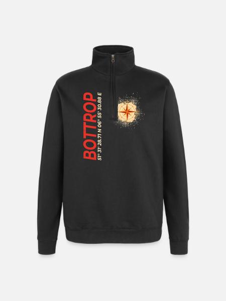 Bottrop - Quarter-Zip-Sweatshirt - Schwarz