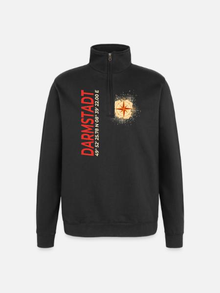Darmstadt - Quarter-Zip-Sweatshirt - Schwarz