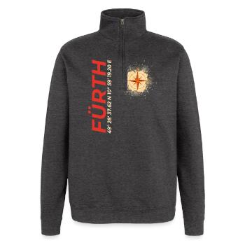 Fürth - Quarter-Zip-Sweatshirt - Anthrazit - Vorne - AI Model Female 172 light (172cm) & AI Model Male 178 dark (178cm)