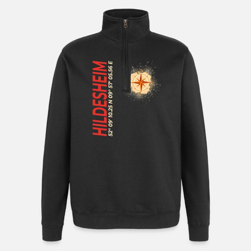Hildesheim - Quarter-Zip-Sweatshirt - Schwarz