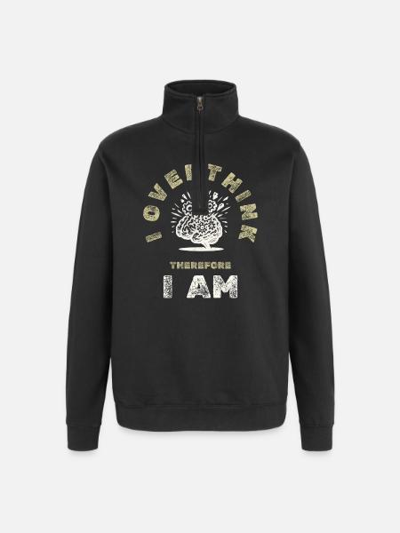 Brain Explosion Humor - Quarter-Zip Sweatshirt - black