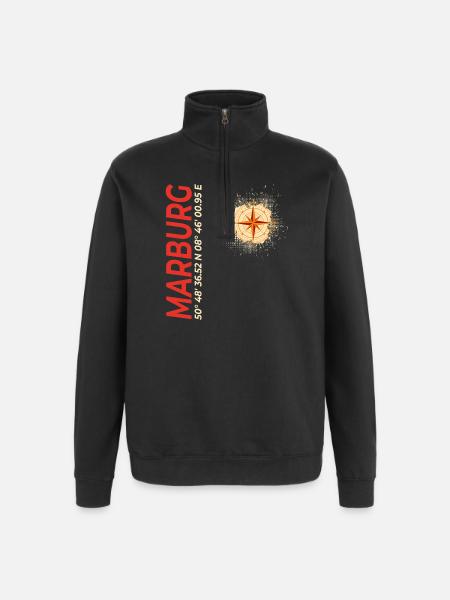 Marburg - Quarter-Zip-Sweatshirt - Schwarz