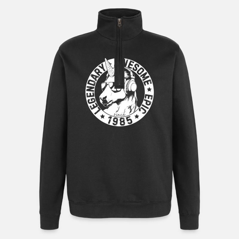 LEGENDARY AWESOME EPIC seit 1985 - Quarter-Zip-Sweatshirt - Schwarz