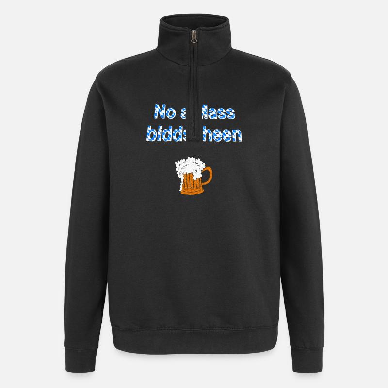 no a mass, bierglas, feste - Quarter-Zip-Sweatshirt - Schwarz