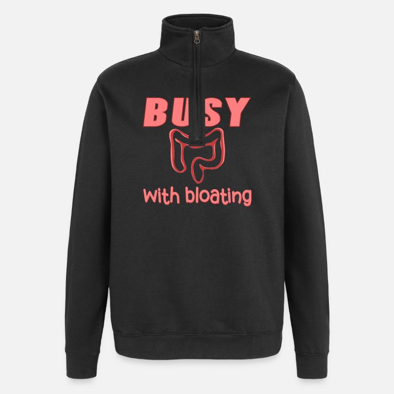 Irritable bowel syndrome - Bloating - Quarter-Zip Sweatshirt - black