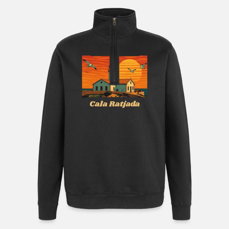 Cala Ratjada - Mallorca - Quarter-Zip-Sweatshirt - Schwarz