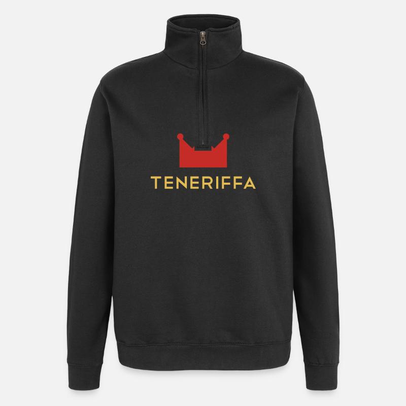 Tenerife Pullover Hoodie - Quarter-Zip Sweatshirt - black