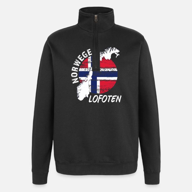 Lofoten - Quarter-Zip-Sweatshirt - Schwarz