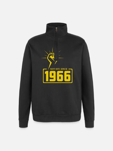 Retro Revolution 1966 T-Shirt Design - Quarter-Zip Sweatshirt - black
