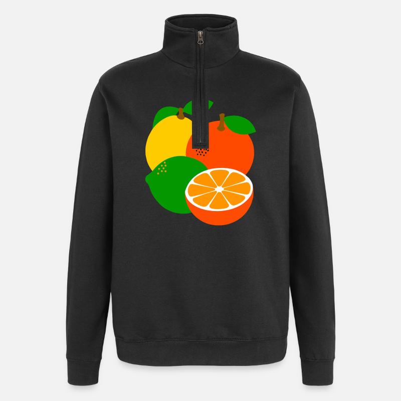 Fruit - Sweat à zip 1/4 - noir