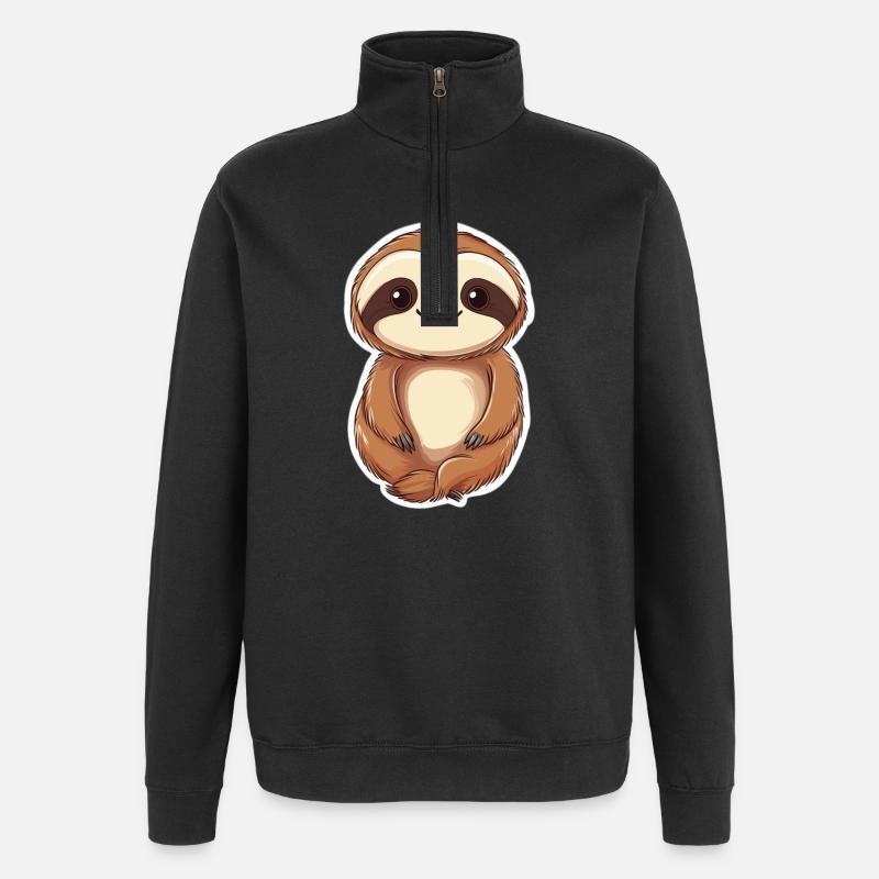 Faultier - Quarter-Zip-Sweatshirt - Schwarz