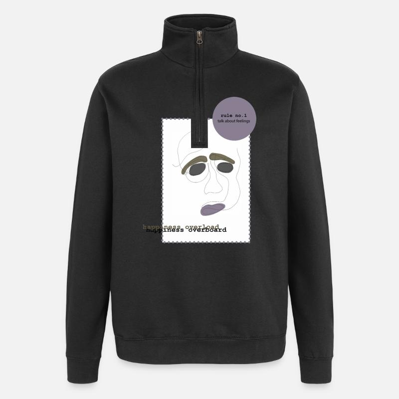 Parler de ses sentiments 1 - Sweat à zip 1/4 - noir