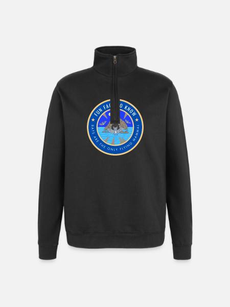 Bats are the only flying mammal - Quarter-Zip Sweatshirt - black