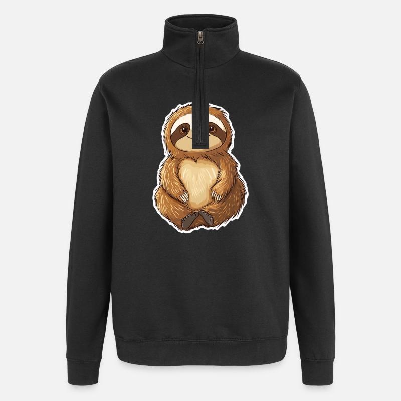 Sloth - Quarter-Zip Sweatshirt - black