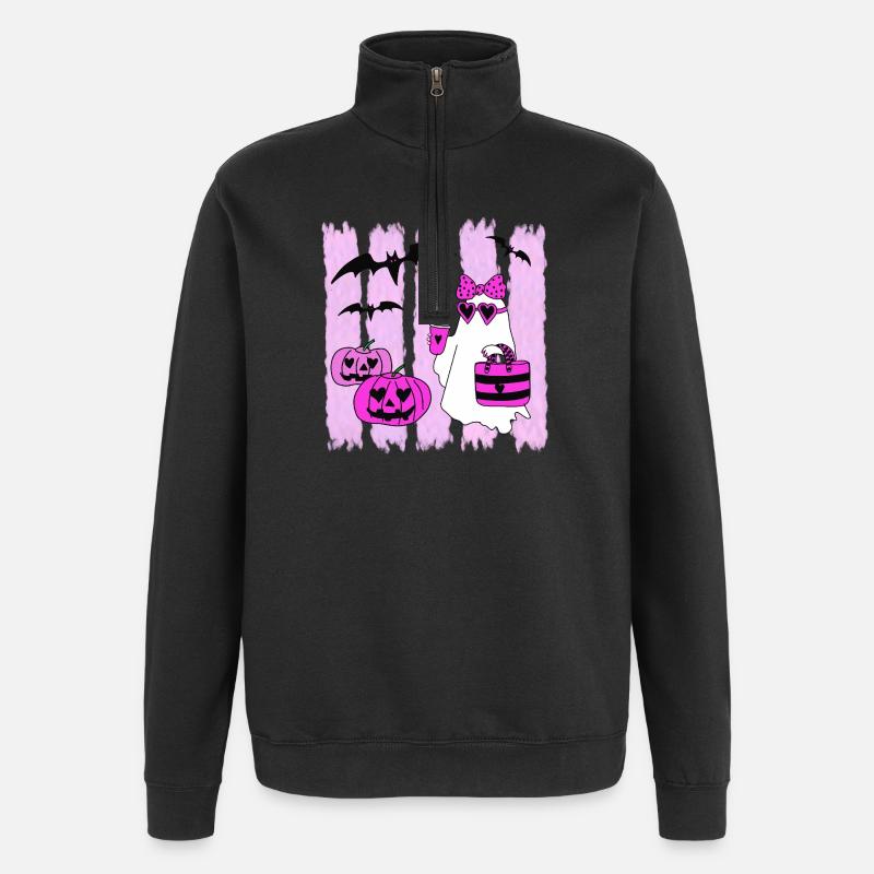 Fantôme de la mode - Sweat à zip 1/4 - noir