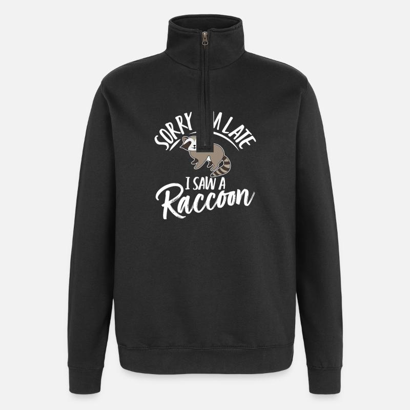 Joke Racoon Puke Collection T-Shirt - Sweat à zip 1/4 - noir