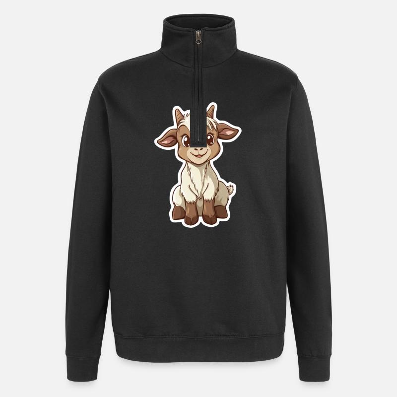 Ziege - Quarter-Zip-Sweatshirt - Schwarz