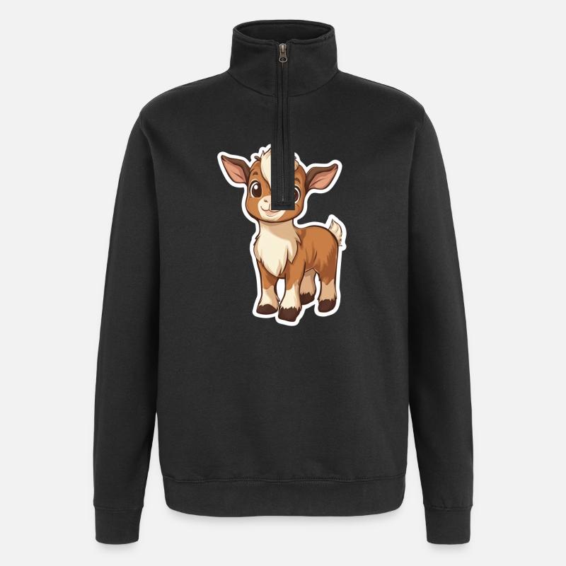 Ziege - Quarter-Zip-Sweatshirt - Schwarz