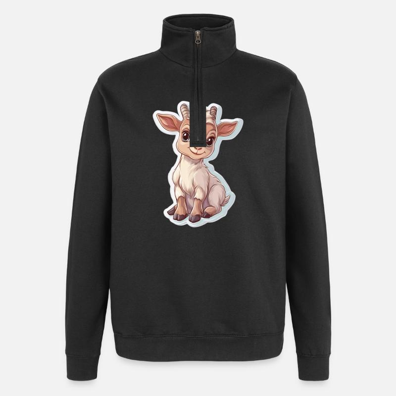 Ziege - Quarter-Zip-Sweatshirt - Schwarz