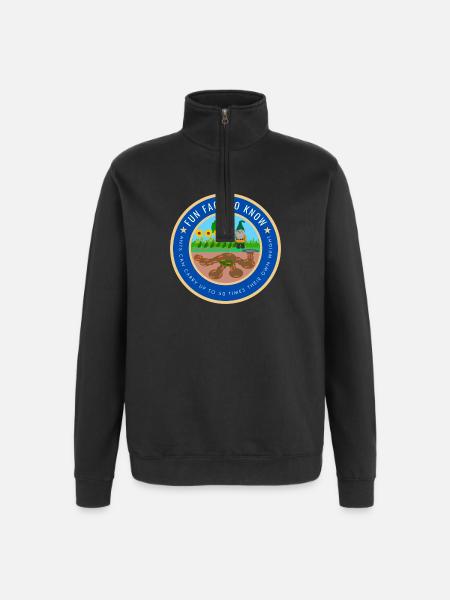 Ants can carry up to 50 times their own weight - Quarter-Zip Sweatshirt - black