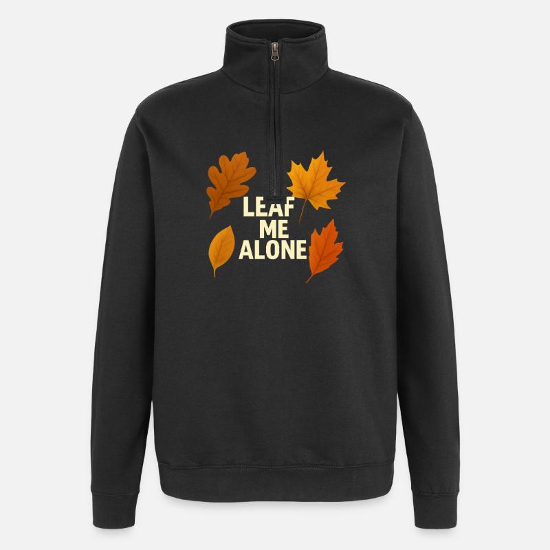 Laisse-moi tranquille - Sweat à zip 1/4 - noir