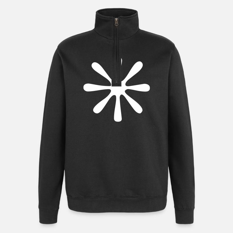 Ornement - Éclaboussure - Vecteur - Sweat à zip 1/4 - noir