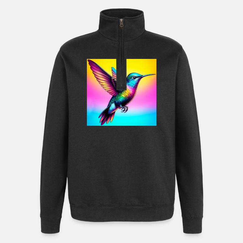 colibri - Sweat à zip 1/4 - noir