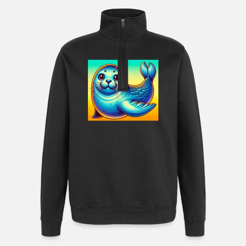 Siegel - Quarter-Zip-Sweatshirt - Schwarz