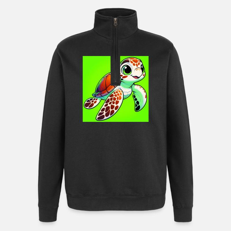 turtle - Quarter-Zip Sweatshirt - black