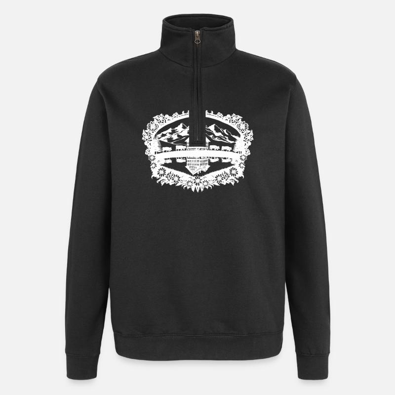 Gletschersee_white - Sweat à zip 1/4 - noir