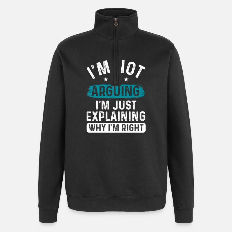 Ich verstehe, ich erkläre nur - Quarter-Zip-Sweatshirt - Schwarz