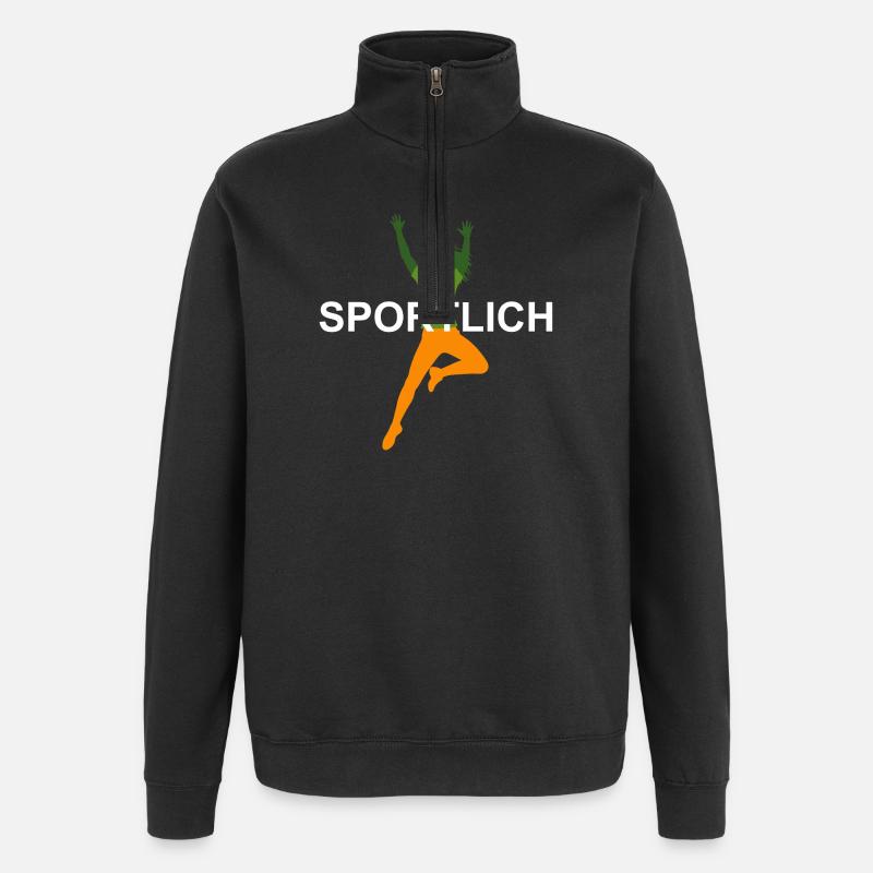 Conception de saut athlétique vive - Sweat à zip 1/4 - noir