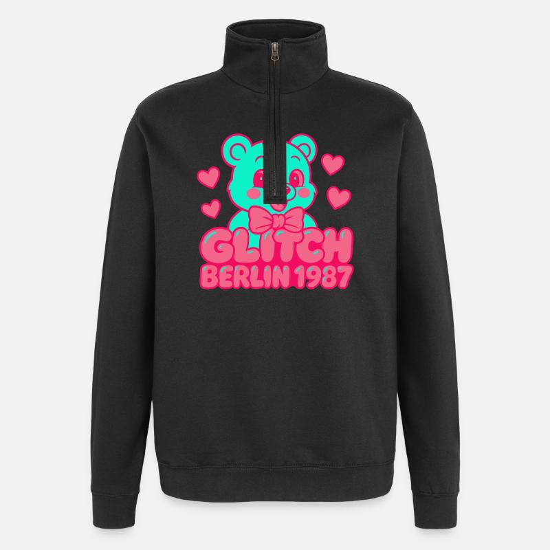 Glitch Berlin Supermignon - Sweat à zip 1/4 - noir