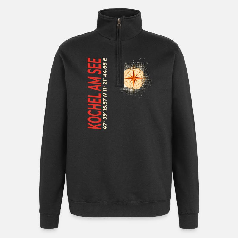 Kochel am See - Quarter-Zip-Sweatshirt - Schwarz