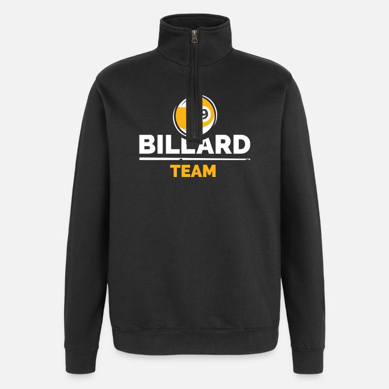 9-Ball Billiard Team Logo Design - Quarter-Zip-Sweatshirt - Schwarz