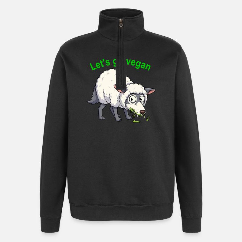 Wolf_in_schaapskleren - Sweat à zip 1/4 - noir