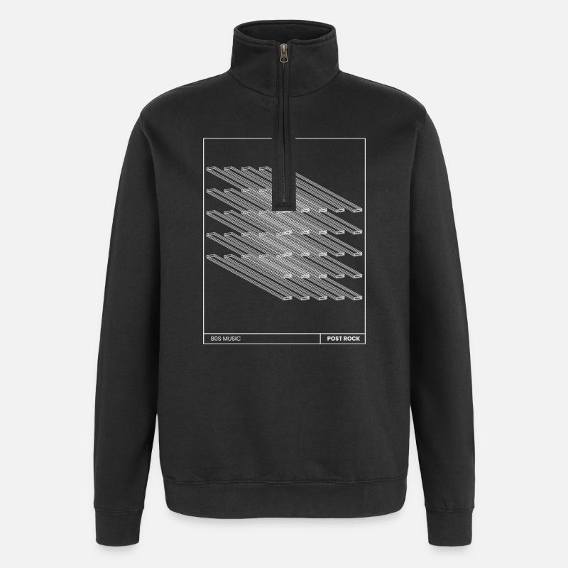 cadeau d'affiche post-rock - Sweat à zip 1/4 - noir