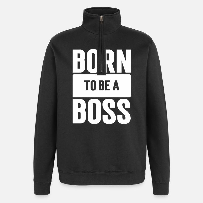 Fierté et Ambition Motivation - Sweat à zip 1/4 - noir