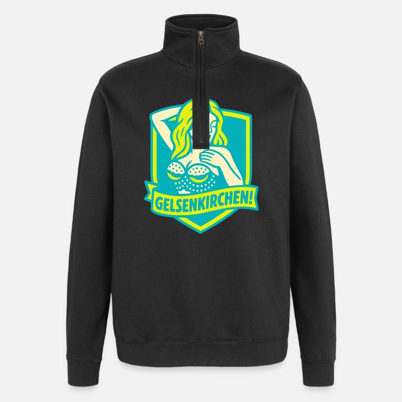 Gelsenkirchen Superstar - Sweat à zip 1/4 - noir